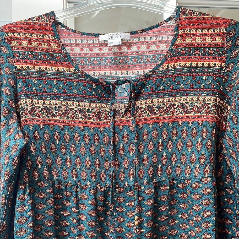 Women's Multicolor Patterned Top - Picture 4 of 5